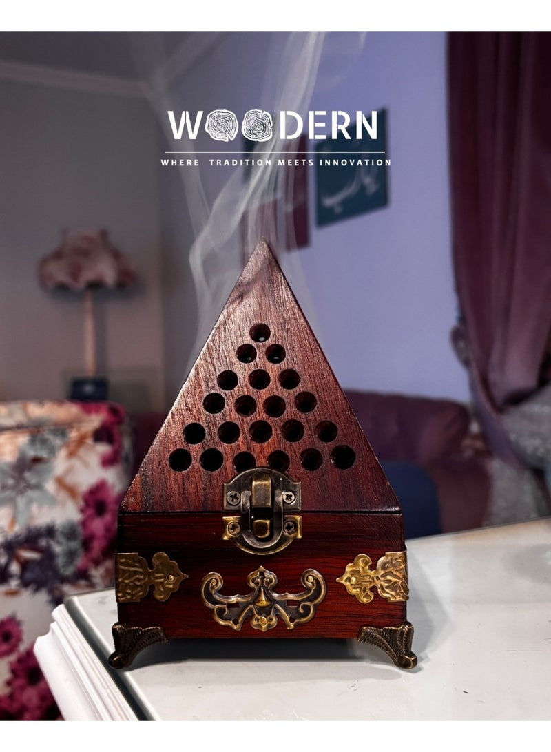 Woodern Pyramid Wooden Incense Burner