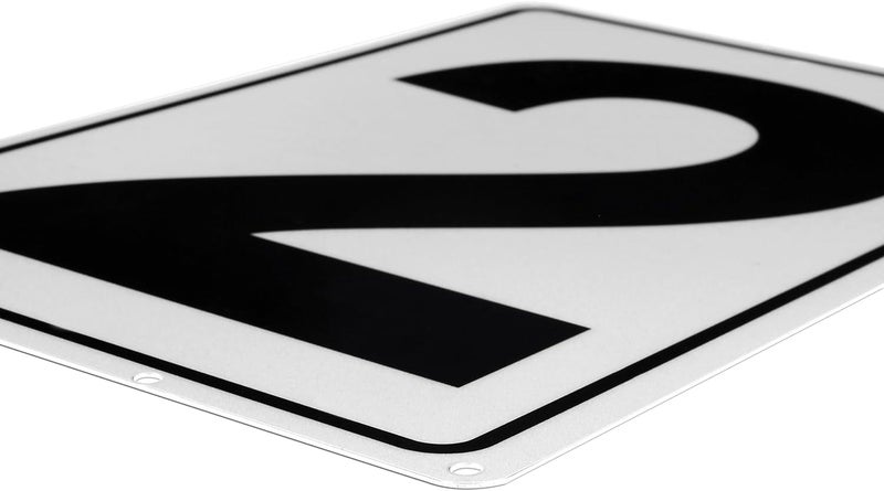 Kichwit Kichwit Fence Address Numbers Metal House Numbers Address Sign Reflective Aluminum Mailbox Number 10 x 7 Inches Number 2  - Image 2