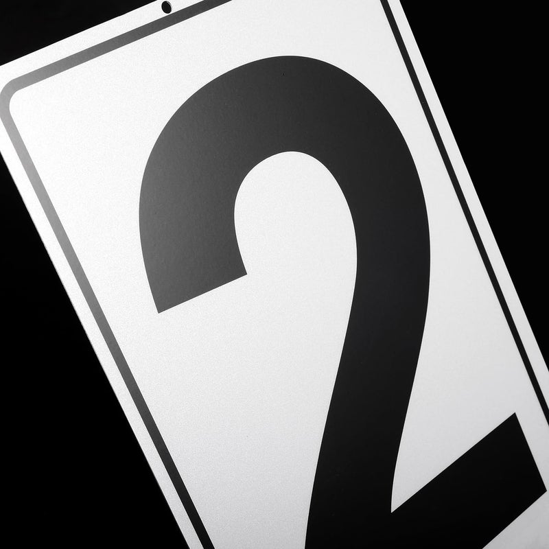 Kichwit Kichwit Fence Address Numbers Metal House Numbers Address Sign Reflective Aluminum Mailbox Number 10 x 7 Inches Number 2  - Image 3