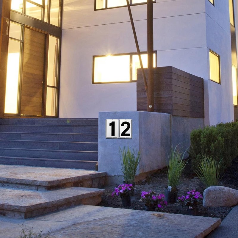 Kichwit Kichwit Fence Address Numbers Metal House Numbers Address Sign Reflective Aluminum Mailbox Number 10 x 7 Inches Number 2  - Image 4