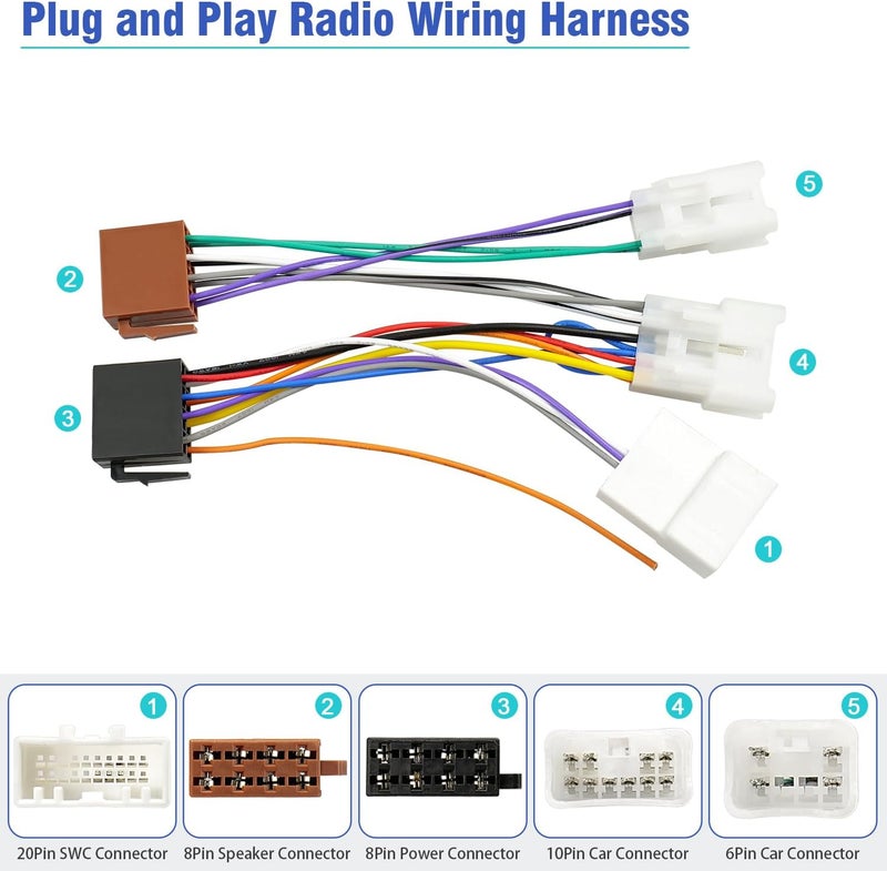 Jayubien Stereo Wiring Harness for Toyota Radio Connector 2003-2012 - Image 4