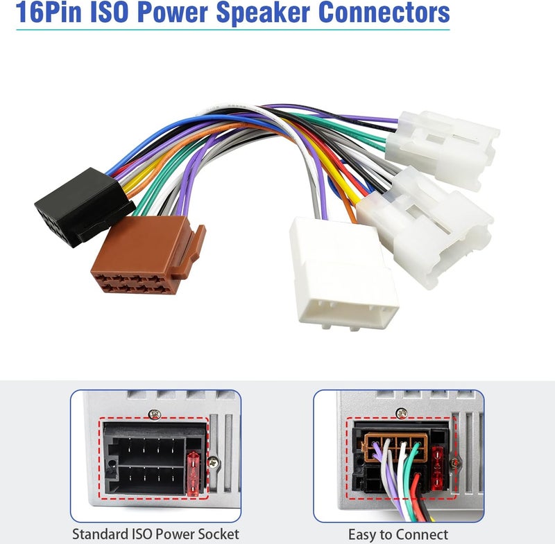 Jayubien Stereo Wiring Harness for Toyota Radio Connector 2003-2012 - Image 5