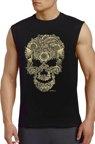 Tattoo Skull Black Cut Sleeve Sleeveless Men's T-Shirt Undershirt - pzsku/ZE5116D22B35E4AE57785Z/45/_/1725790142/9fd88848-532e-458e-a10c-4cc1677babea