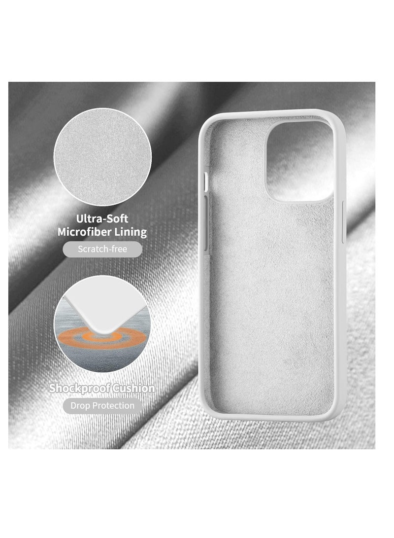 Liquid Silicone Case for iPhone 11 Pro Max, Slim Liquid Silicone Soft Gel Rubber Case Cover for iPhone 11 Pro Max(2019) 6.5 inch-White - Image 3