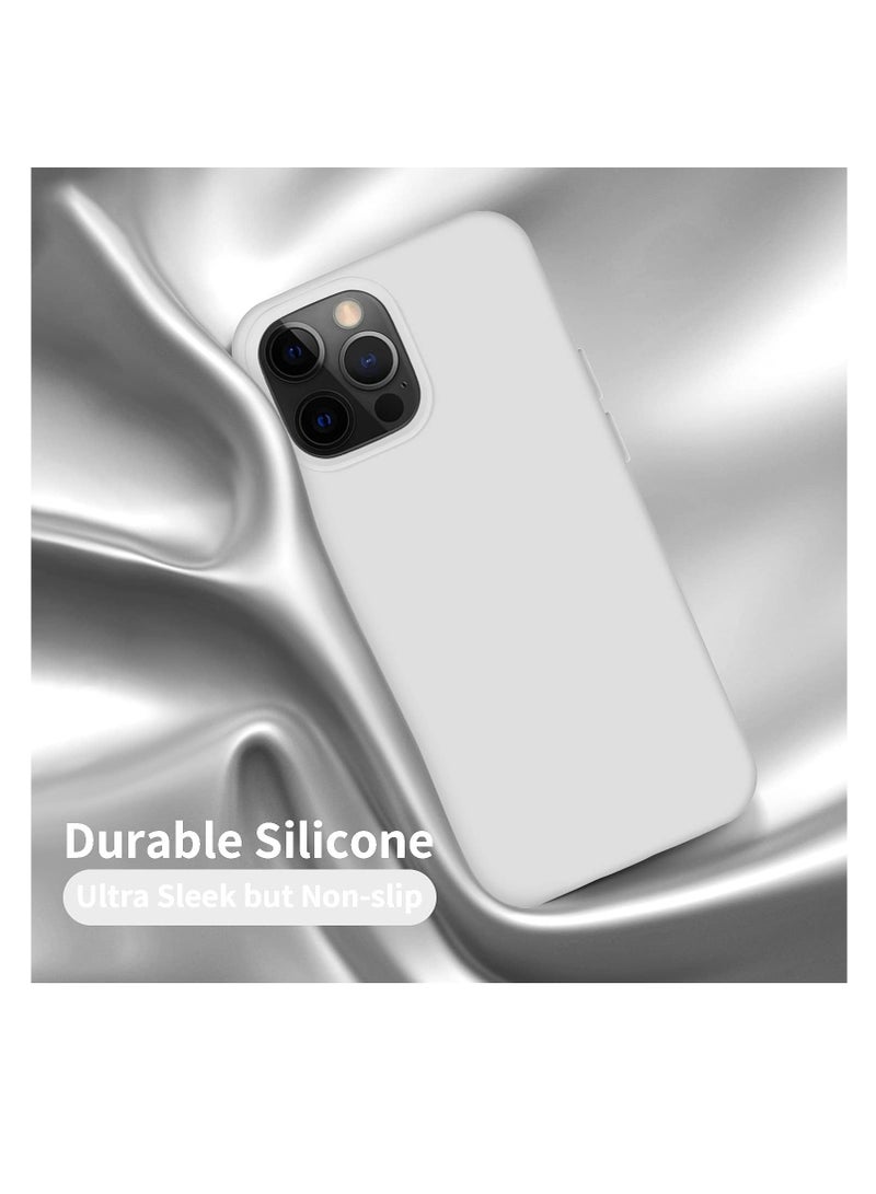 Liquid Silicone Case for iPhone 11 Pro Max, Slim Liquid Silicone Soft Gel Rubber Case Cover for iPhone 11 Pro Max(2019) 6.5 inch-White - Image 4