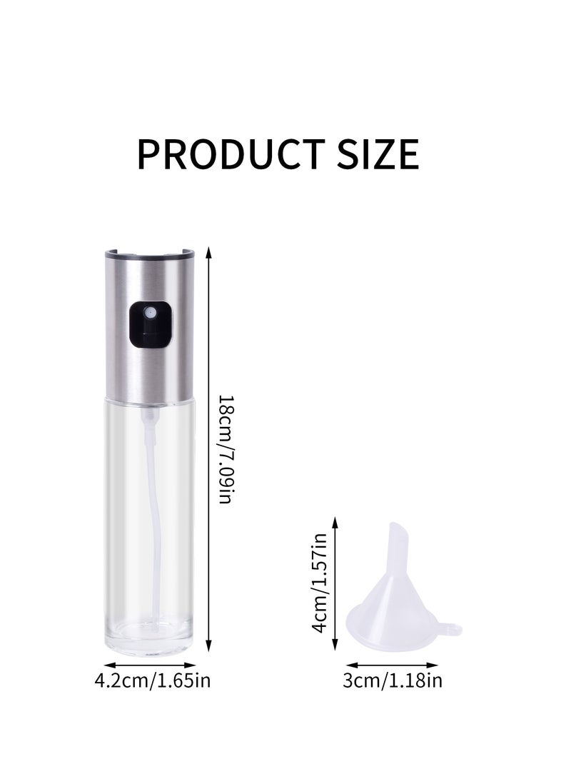 Stainless Steel Oil Spray Bottle for Cooking Air Fryer Vinegar Sprayer 100ML  - Image 2