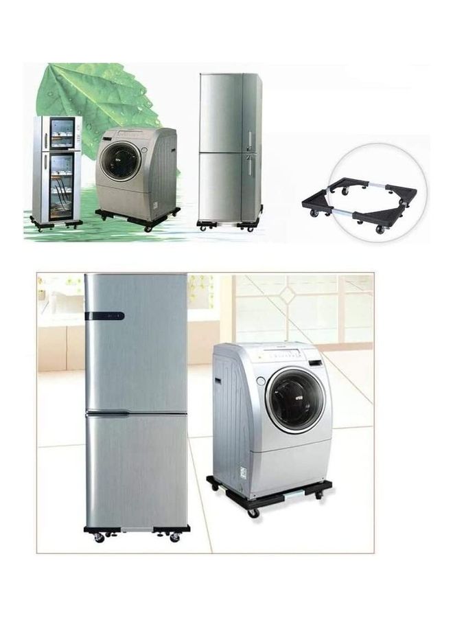 حامل للثلاجة والغسالة قابل للضبط باللون الأسود والفضي بمقاس 40.0 سم - Image 2