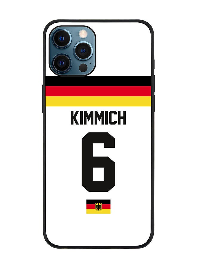 Stylizedd Rugged Black edge case for Apple iPhone 12 Pro Slim fit Soft Case Flexible Rubber Edges Anti Drop TPU Gel Thin Cover - Football Team - Germany Player Name - Kimmich - Image 1