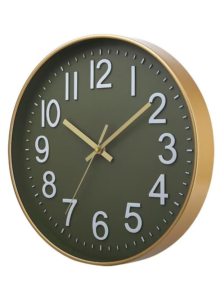 اسرلي وايت ساعة حائط بإطار بلاستيكي (أخضر) - Image 1
