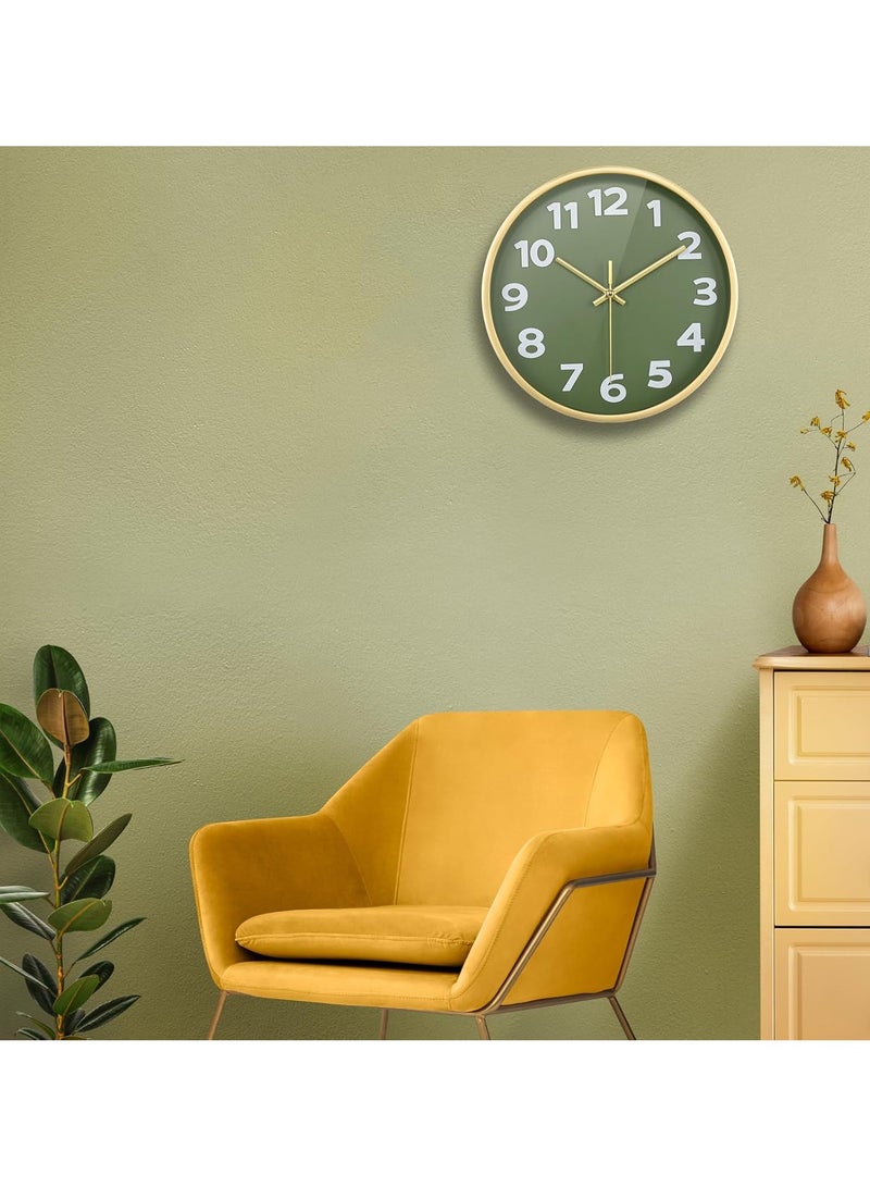 اسرلي وايت ساعة حائط بإطار بلاستيكي (أخضر) - Image 3