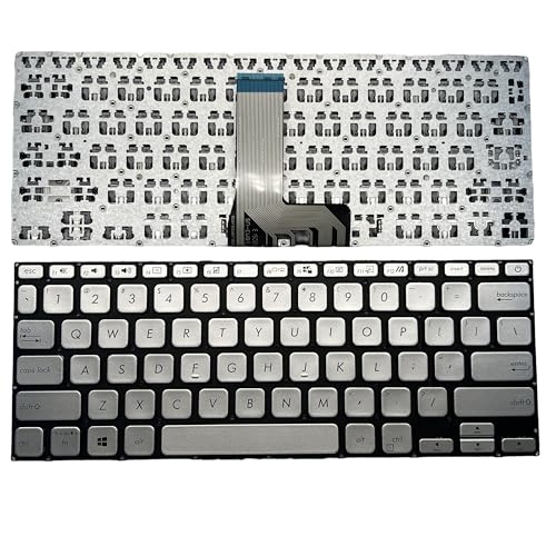 YIJIATech Replacement Keyboard with Screwdriver US Layout for ASUS VivoBook 14 Keyboard X409 X409FA X409JA Y4200F V4200J Laptop Keyboard (Silvery) - Image 1