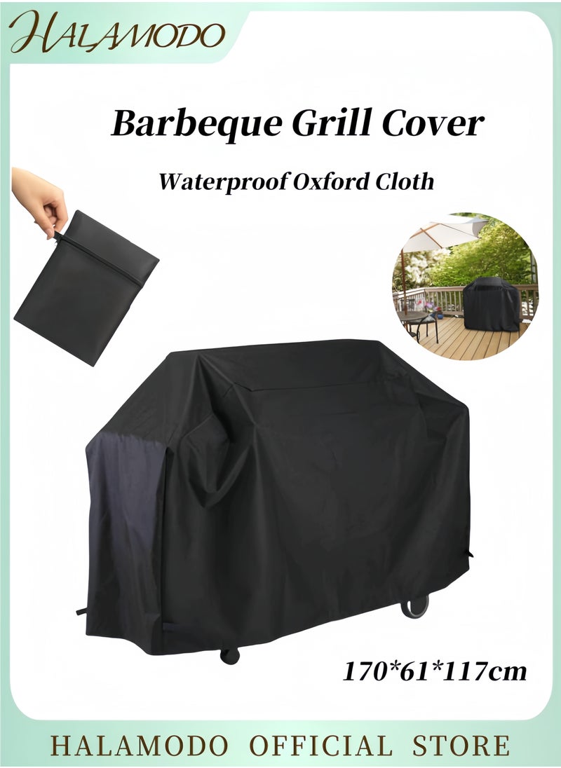 HALAMODO Barbeque Grill Cover Outdoor BBQ Grill Cover Waterproof Heavy Duty Barbecue Charbroil Grill Cover Protective Grill Cover Barbeque Grill Accessories  - Image 1