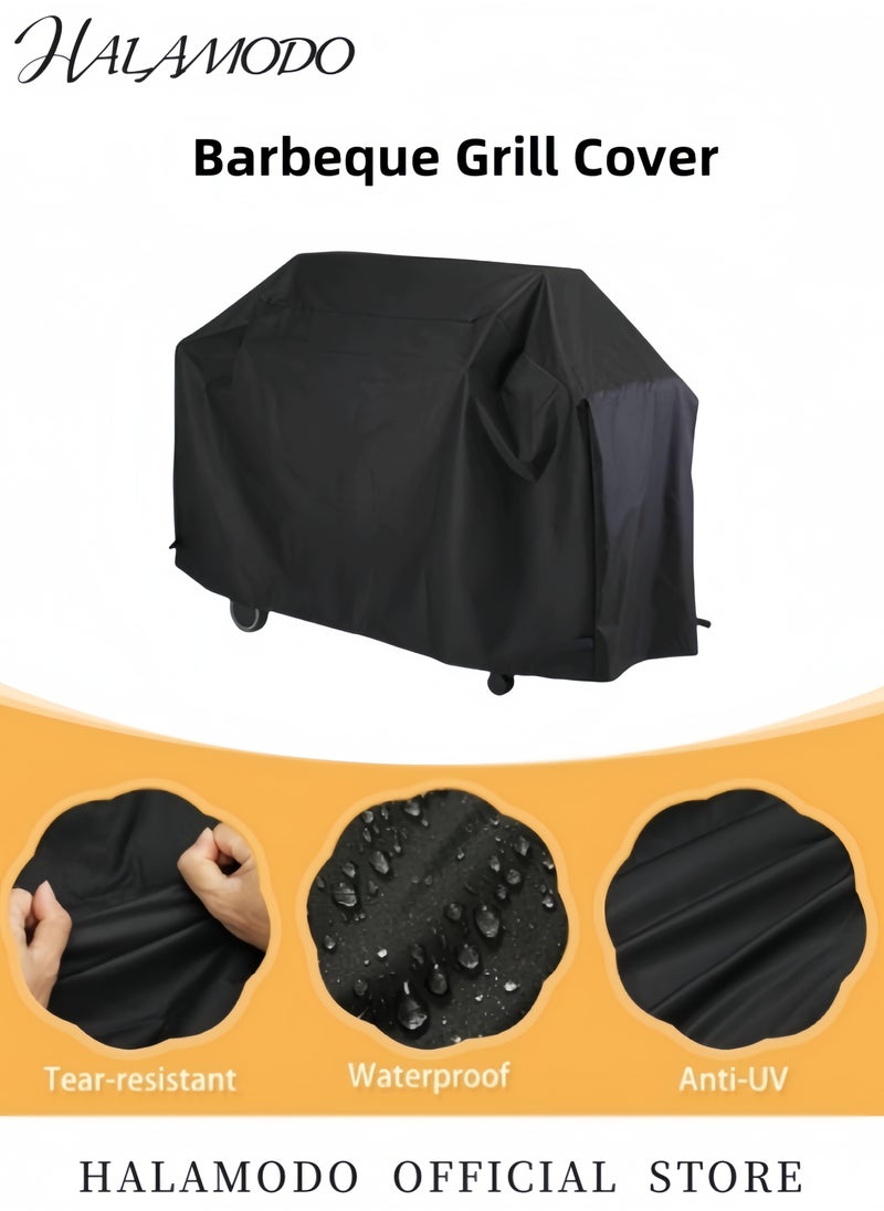 HALAMODO Barbeque Grill Cover Outdoor BBQ Grill Cover Waterproof Heavy Duty Barbecue Charbroil Grill Cover Protective Grill Cover Barbeque Grill Accessories  - Image 2