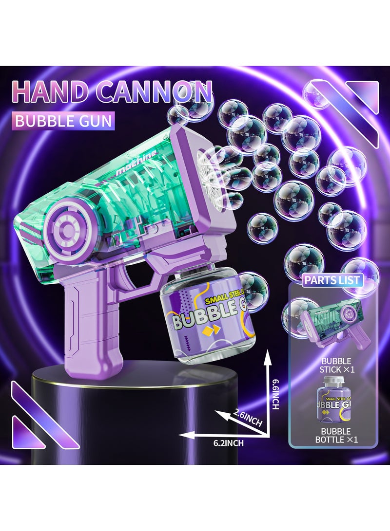FLYHSO Transparently Bubble Gun with Handle Bubble Machine Bubble Blower for Kids Wedding Pets Parties Outdoor kids toys Automatic Bubble Maker Blaster Summer Outside Toys Boy Girl Gift - Image 2