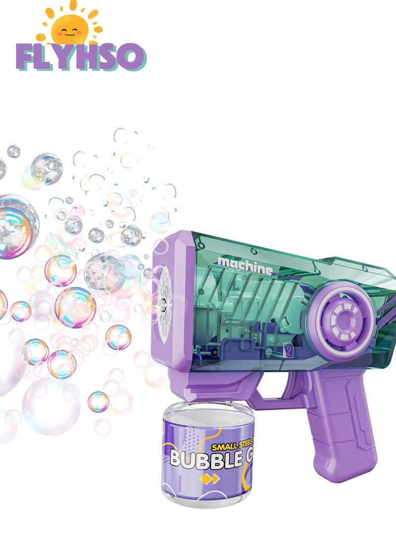 FLYHSO Transparently Bubble Gun with Handle Bubble Machine Bubble Blower for Kids Wedding Pets Parties Outdoor kids toys Automatic Bubble Maker Blaster Summer Outside Toys Boy Girl Gift - Image 1