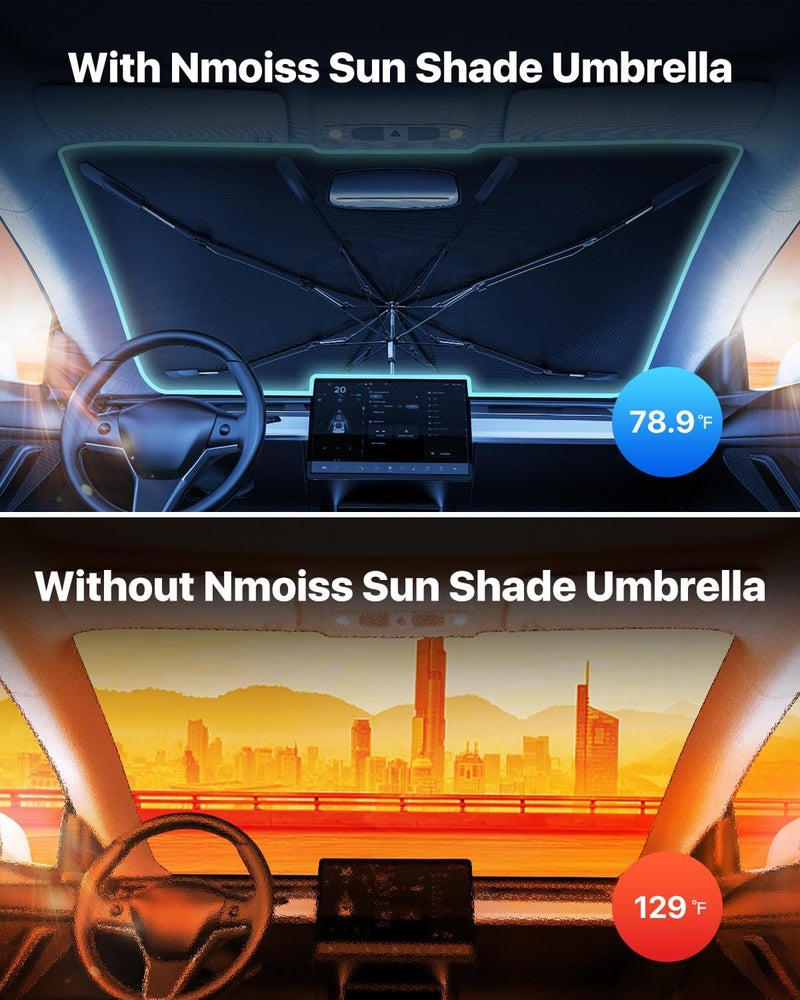Windshield Sun Shade Umbrella for Ford F-150 - Vinyl Coating Heat Shield - Image 2