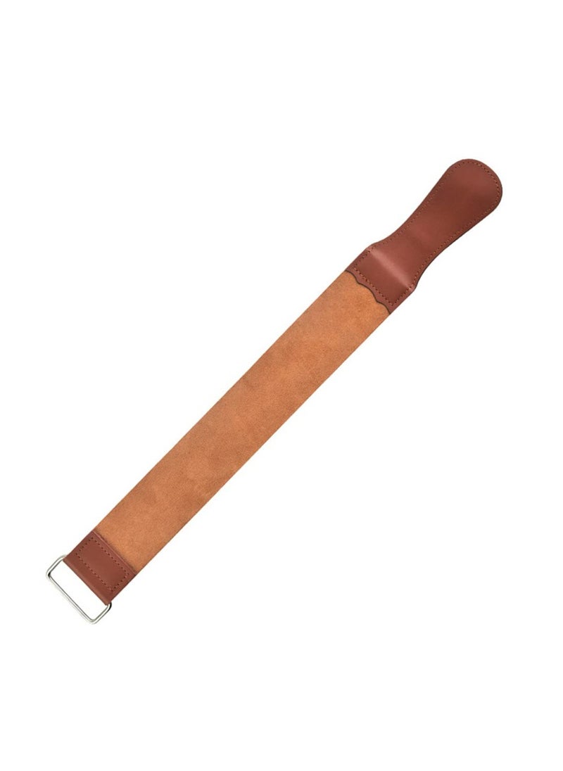 lasenersm 1 Piece Leather Razor Strop Straight Razor Strops Leather Strop Strap Leather Sharpening Strap Razor Shave Sharpener Sharpening Belt Barber Shop Accessories, Brown  - Image 1