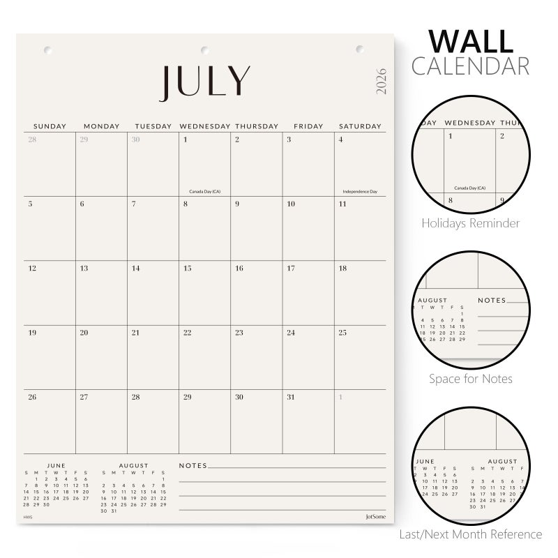 Jotsome Large Wall Calendar 2026-2027, Monthly Wall Calendar From Now to June 2027 17 x 22 inch in Home and Office for Easy Organizing (Now - Jun 2027, 17" x 22") - Image 4