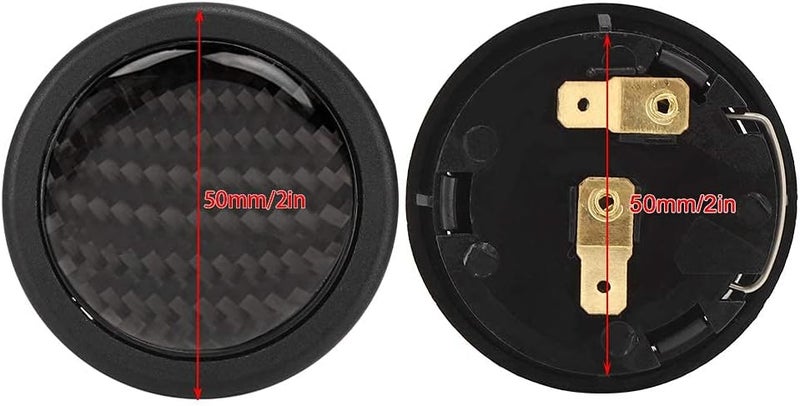 KIMISS Carbon Fiber Steering Wheel Horn Push Button Kit for 6 Bolts - Image 3