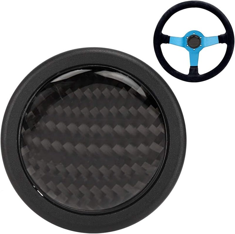 KIMISS Carbon Fiber Steering Wheel Horn Push Button Kit for 6 Bolts - Image 5
