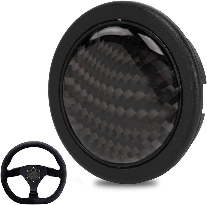 KIMISS Carbon Fiber Steering Wheel Horn Push Button Kit for 6 Bolts - Image 4