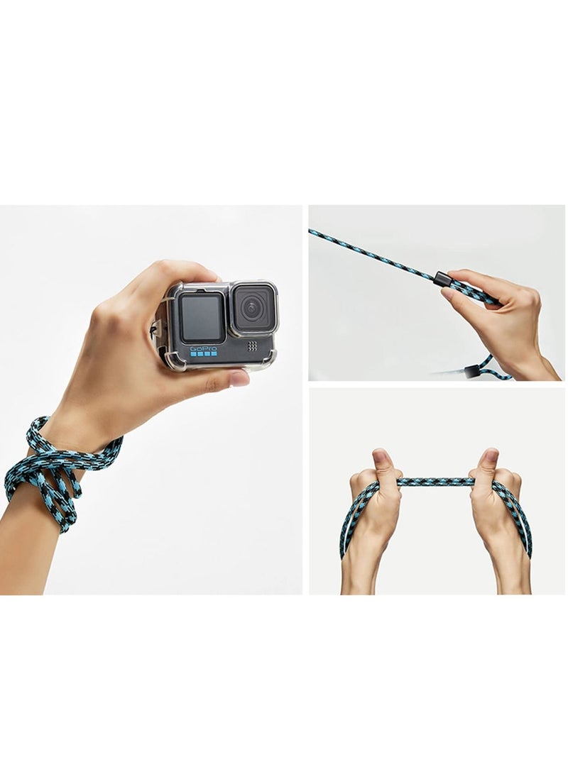 Transparent TPU Cage Frame Housing Protective Case Compatible with Gopro Hero 11/10/9 Action Camera/Anti-drop Shockproof Quad Airbag Bezel Case w/Lens Cover Lanyard - Image 4