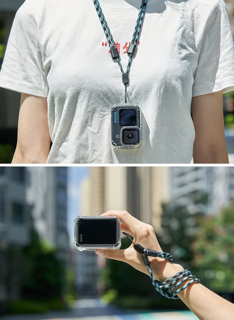 Transparent TPU Cage Frame Housing Protective Case Compatible with Gopro Hero 11/10/9 Action Camera/Anti-drop Shockproof Quad Airbag Bezel Case w/Lens Cover Lanyard - Image 5