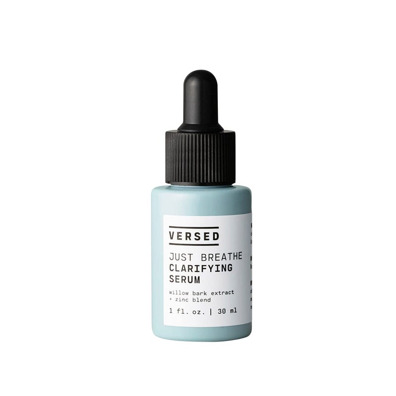 Versed Just Breathe Clarifying Facial Serum - Blend of Antioxidants, Niacinamide, White Willow and Zinc Helps Reduce Blemishes, Decongest Pores and Soothe Redness - Vegan Acne Serum (1 fl oz) - Image 1