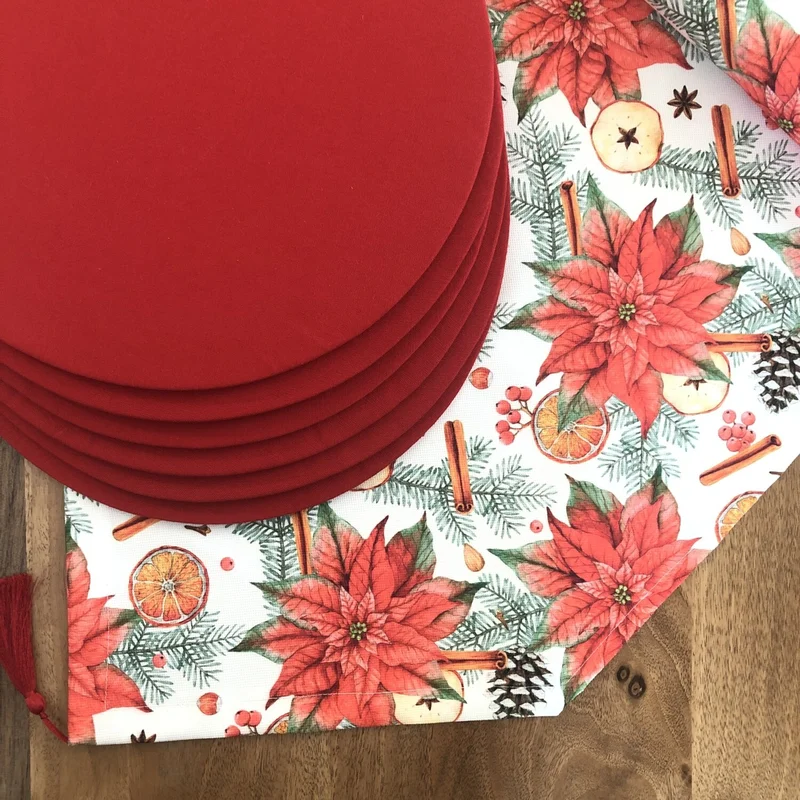 ديسينازمير PatternIzmir Placemat Kokina Pattern Set 6 Plate and Runner Cover Combination 1