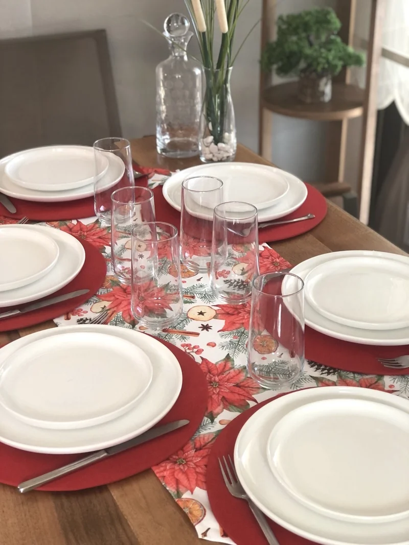 ديسينازمير PatternIzmir Placemat Kokina Pattern Set 6 Plate and Runner Cover Combination 1