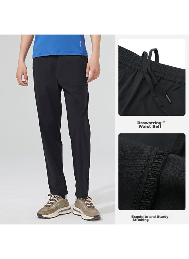 Scaler Quick-dry Pants, Elastic Breathable Straight-leg Casual Sports Trousers For Men And Women, F3514408, Black-men, XL - Image 1