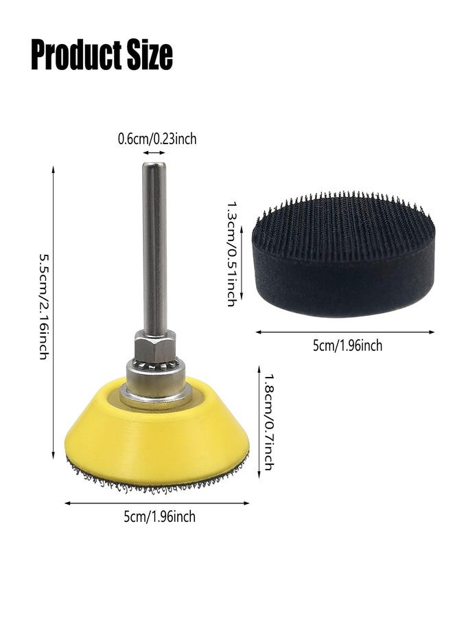 Zalaxt 5 Set 2 Inch Hook & Loop Sanding Pad for Sanding Discs with 1/4 Inches Shank Drill Attachment and Soft Foam Layer Buffering Pad - Image 2