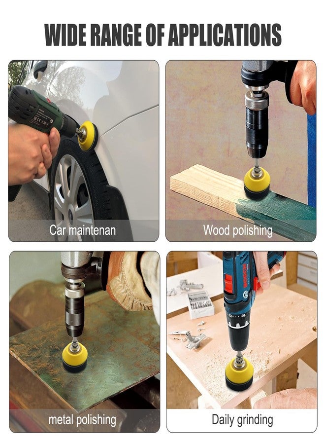 Zalaxt 5 Set 2 Inch Hook & Loop Sanding Pad for Sanding Discs with 1/4 Inches Shank Drill Attachment and Soft Foam Layer Buffering Pad - Image 5