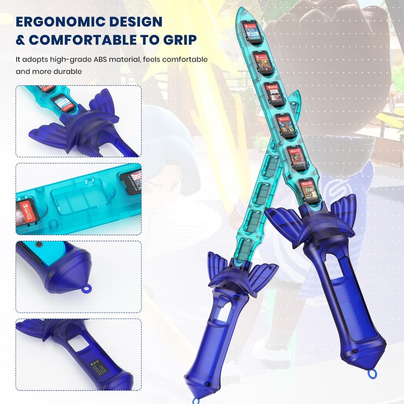 CODOGOY Switch Sword Accessory, CODOGOY Skyward Sword Accessories Compatible with Switch Sports Chambara (Swordplay)/Legend of Zelda: Tears of the Kingdom/Skyward Sword HD,Game Card Storage Function(1 Pack) - Image 3
