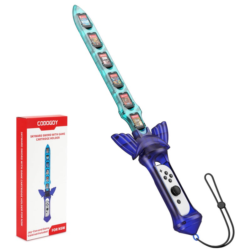 CODOGOY Switch Sword Accessory, CODOGOY Skyward Sword Accessories Compatible with Switch Sports Chambara (Swordplay)/Legend of Zelda: Tears of the Kingdom/Skyward Sword HD,Game Card Storage Function(1 Pack) - Image 1
