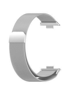 Generic Replacement Bracelet Wristband for Huawei watch fit 3 Bands, Metal Milanese Magnetic Loop Watch Strap, Sliver  - Image 3