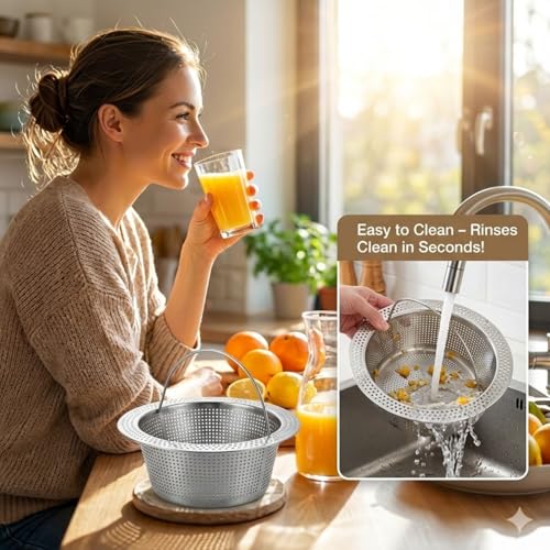 Leoriaie Pulp Strainer for Nama J2 Cold Press Juicer — Suitable for Nama J2 Juicer Secondary Fine Filter Accessories — 304 Stainless — Hand-Wash Easy Clean - Image 5
