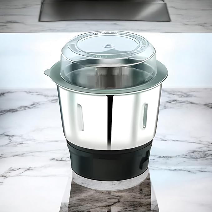 Stainless Steel Mixer Grinder Jar with Lid Buy 1 Get 1 Free 