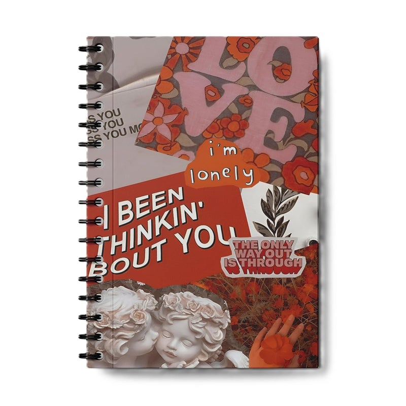 zenithink Pink Aesthetc Wiro Journal Notebook | 80 gsm Paper With 350GSM Hard Cover | Unruled | Pages - 160 | A5 Size | Wiro Binding | Versatile for School, Home & Office - Image 1