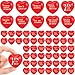 Jerify 100 Pieces Valentines Day Heart Stress Balls Foam Inspirational Motivational Stress Balls Quotes Anxiety Relief for Adults Wedding Carnival RewardRed - Image 2
