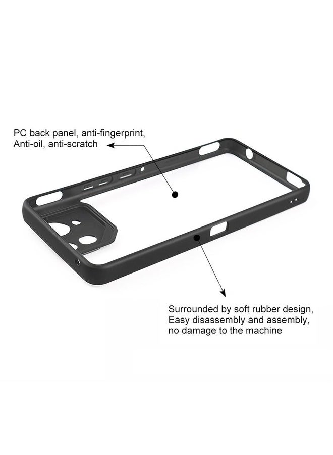 HuHa Case Cover For Asus ROG Phone 8 / 8 Pro Frosted TPU + Transparent PC Phone Case(Black) - Image 4