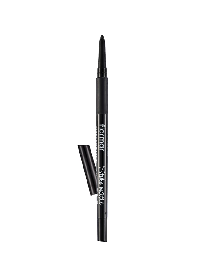 flormar Stylematic Eyeliner – S02 New Black – Twist-Up Waterproof Eye Pencil, High-Pigment Color, Smudge-Resistant, Quick-Setting, Long-Lasting Definition S02-NEW BLACK - Image 1