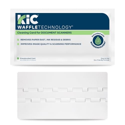 Waffletechnology KICTeam - Waffletechnology® Cleaning Cards for Desktop & Mobile Document Scanners (15 Cards) - Presaturated with WonderSolvent - Made in USA - Image 1