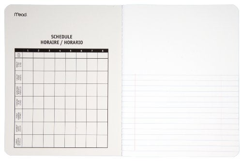 Mead Composition Notebook, Wide Ruled Paper, 9-3/4" x 7-1/2", 100 Sheets per Comp Book, Black/White (09920) - Image 3