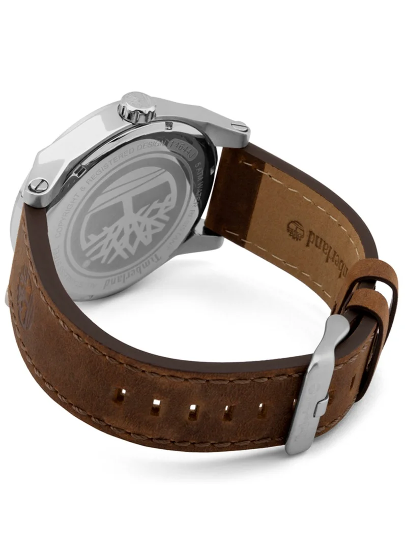 تمبرلاند Tilden Men's Watch 48mm Analog Brown Dial Brown Leather Strap