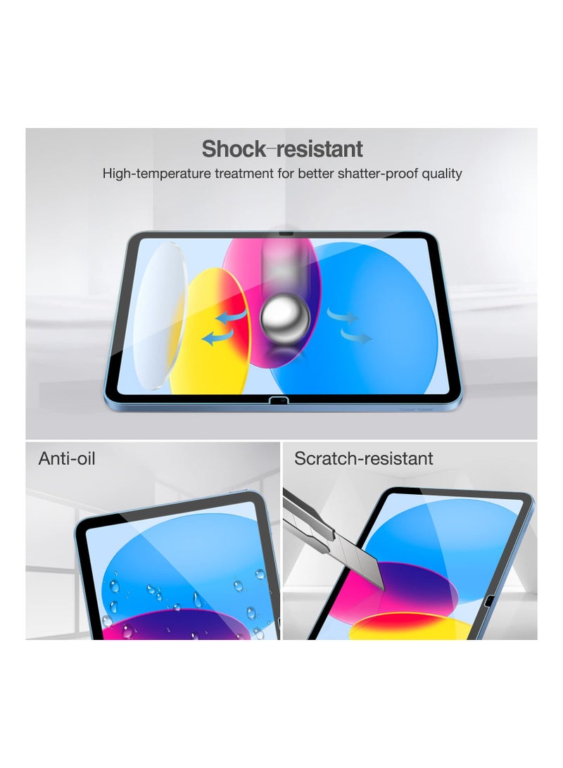 Procases 2 Pack iPad 10.9 10th Generation 2022 Screen Protector Tempered Glass Film Guard for iPad 10th Gen 10.9 Inch 2022 Release - Image 5