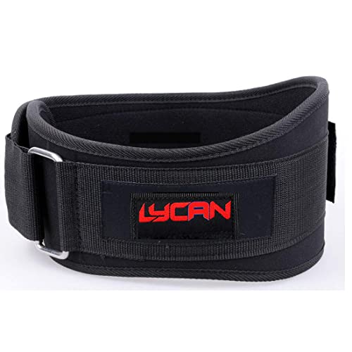 Lycan Unisex Weightlifting Gym Belt with PU-Foam Padded Comfort For Fitness Workout| Moisture Wicking Lining | Washable Fabric | Hook & Loop Closure (XTRA-LARGE) - Image 1