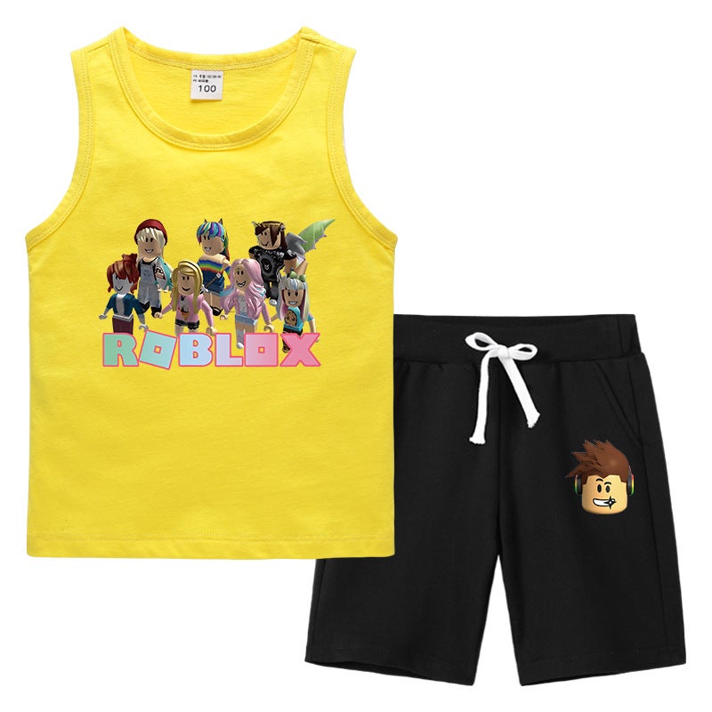 2023 Children'S Summer Vest Pants Sports Casual Base Shirt Outer Wear Thin Sleeveless Two-Piece Suit For Small And Medium-Sized Children - Image 5