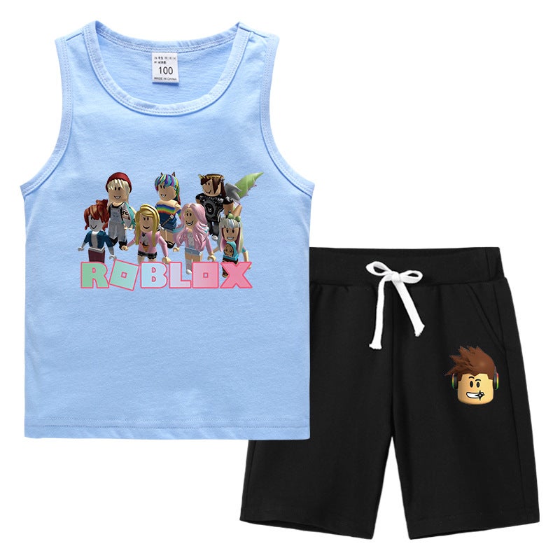 2023 Children'S Summer Vest Pants Sports Casual Base Shirt Outer Wear Thin Sleeveless Two-Piece Suit For Small And Medium-Sized Children - Image 4
