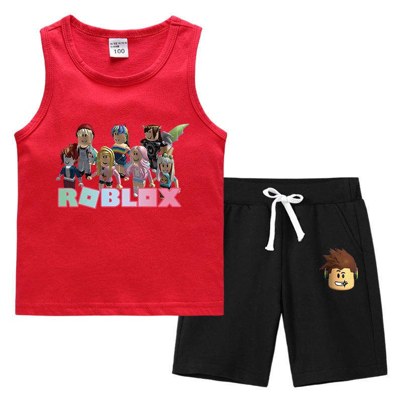 2023 Children'S Summer Vest Pants Sports Casual Base Shirt Outer Wear Thin Sleeveless Two-Piece Suit For Small And Medium-Sized Children - Image 3